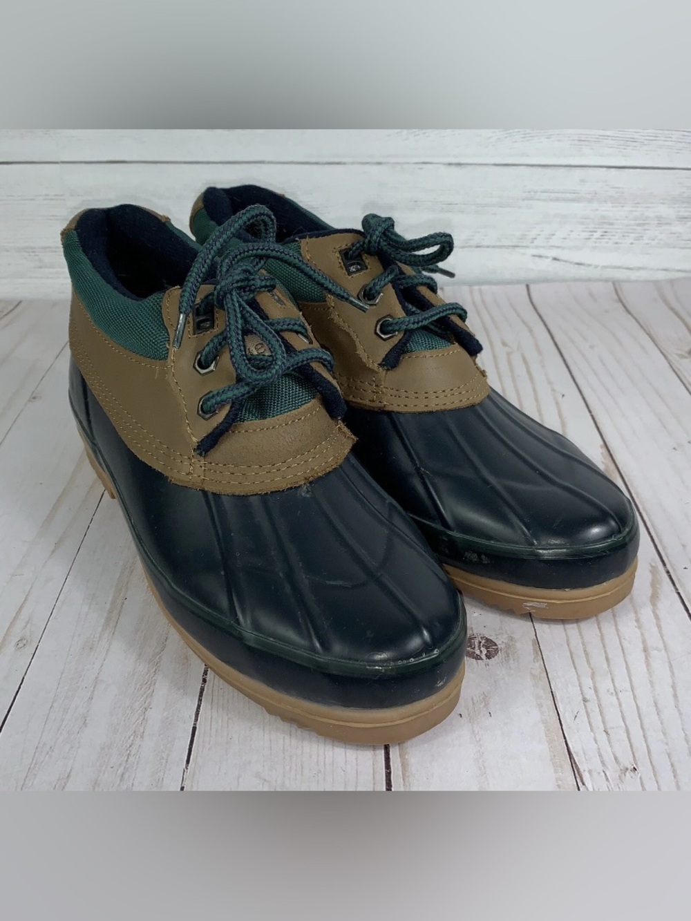 Vintage B.A. Sport weatherproof low top duck rain boots womens size 9